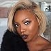 Black Friday 2019, Wig with Baby Hair Human Hair Full End Short Bob Wigs for Black Women