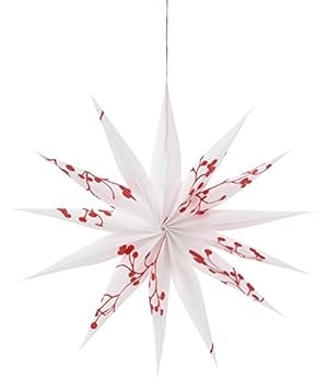 Amazonde Red White Plissee Stern 28mm Zweig A