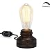 Steampunk Table Lamp with Dimmer Switch,Vintage Style Lamp Holder E26 Iron Lamp Base (Bulb not Included)