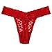TALEVE Women's Sexy Lace Cheeky Thong Underwear Plus Size Nylon Hipster See Through Panties Pack of 5