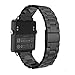 Kuxiu Compatible with Garmin vívoactive Band, Stainless Steel Metal Replacement Wristband Bracelet with Link Adjustment Tool for Garmin Vivocative Smartwatch (Metal Black)