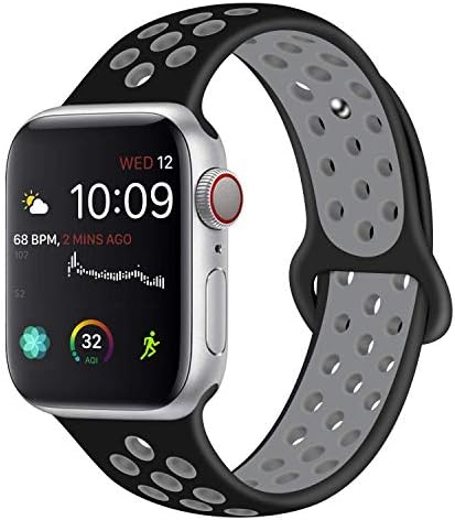 VODKER Compatible with for Apple Watch Strap 38mm 42mm 40m 44mm, Soft Silicone Sport Bands Compatible with for iWatch Series 4 3 2 1