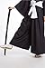 SSJ Kimono Robe Shinigami Bleach Cosplay Japanese Anime (US-L) Black