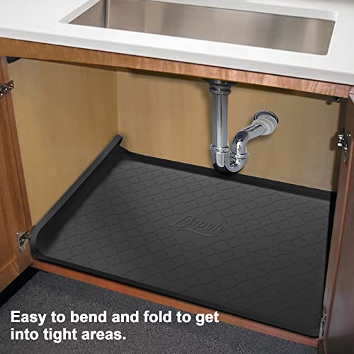 Eapele Under Sink Mat Kitchen Tray,34"x22",Flexible Waterproof