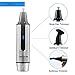 Nose Ear Hair Trimmer 3in1 Waterproof Stainless Steel Sideburns Beard Trimmer Eyebrow Clipper for Men (Battery Operated)