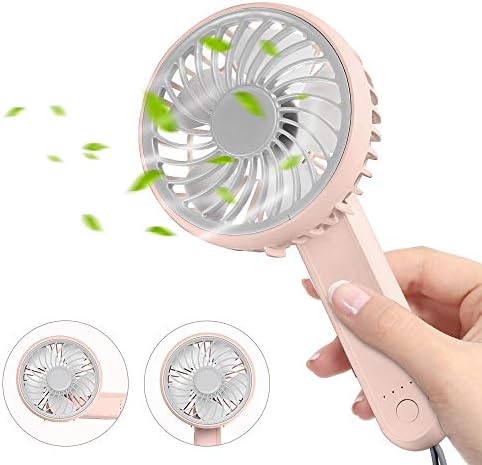 21年最新版 携帯扇風機 ハンディファン 手持ち 卓上両用 Usb ミニ扇風機 静音 折り畳み式 風量3段階調節 ピンク 花火大会 熱中症対策 Pse認証済 学校 舗 2年間保証 旅行 車用 会社