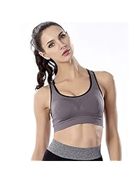 Barfen - Sujetador deportivo para mujer, sin costuras, acolchado, de alto impacto, para yoga, gimnasio, fitness