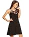 Finejo Women's Sleeveless Halter Neck Patchwork Lace Mini Casual Shift Dress