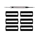 Senphyton 16mm / 18mm / 20mm / 22mm / 24mm Rubber Silicone Watch Band Watch Strap Loops/Keepers Replacement with Tool Included - Black Watch Band Loops