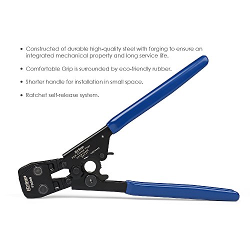iCrimp PEX Clamp Cinch Tool for 3/8-inch to 1-inch Stainless Steel Clamps meet ASTM F2098 Standard with Pex Pipe Cutter - Thumbnail 2