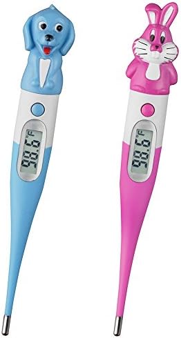 Mabis Vida Mia Digital 20-Second Child's Thermometer Bundle - Puppy &amp; Bunny