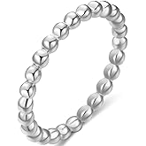 Jude Jewelers 2mm Stainless Steel Beaded Style Classical Simple Plain Stackable Wedding Band Ring