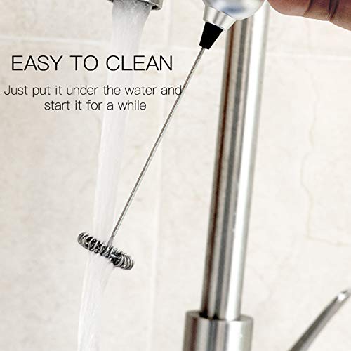 Azuki high - Powered Milk Frother Full Metal Handheld Foam Maker Machine for Latte eggbeaters, blender for bulletproof coffee, Cappuccino for mini coffee makers, Smoothies, Matcha, Hot Chocolate, shape by milk bullets - Large Bracket