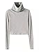Joeoy Women's Turtle Neck Knitted Cropped Sweater Jumper