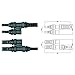2 Sets of RENOGY Branch Connectors Solar MC4 Connectors Y connector in Pair MMF+FFM, Pack of 2