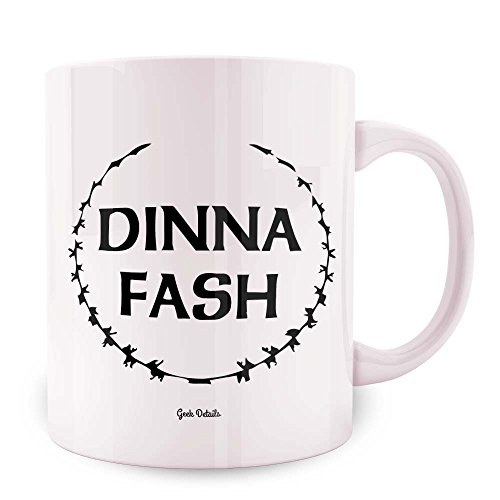 Geek details dinna fash coffee mug, 11 oz, white