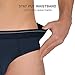 DAVID ARCHY 4 Pack Men's Ultra Soft Comfy Rib Micro Modal Briefs (M, Black/Navy Blue)