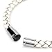 BEADNOVA Stainless Steel Leather Cord End Clasp Integral Clasp with Locking Mechanism - Fit 3mm Leather Pleather Silk Satin Cord (2pcs / Pack)