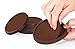 COMFORTENA Silicone Absorbent Coasters for Drinks | Protect Furniture from Water or Condensation Damage | Set of 6 Drink Coasters with Removable Felt Pad| Rich Brown