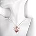 Dilanco Rose Gold Plated Opal Pendant Necklaces for Women with Swarovski Elements Cubic Zirconia Crystal