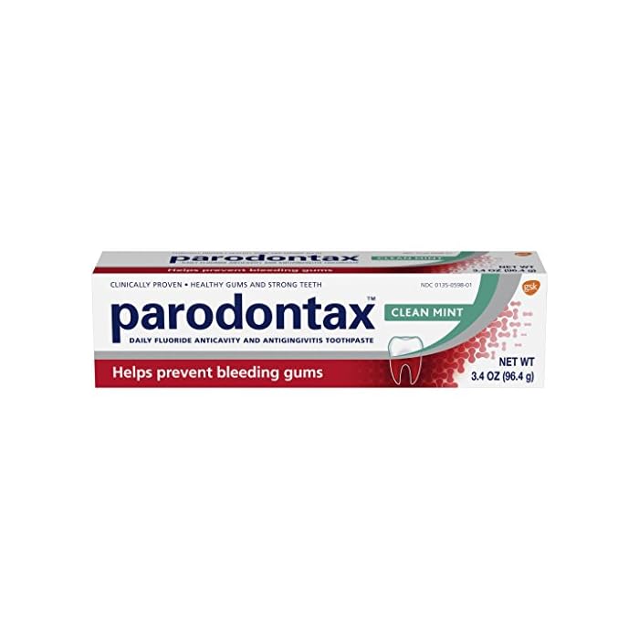 Parodontax Toothpaste for Bleeding Gums, Gingivitis Treatment and Cavity Prevention, Clean Mint - 3.4 Ounces