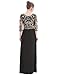 MANER Women Chiffon Beaded Sequin 3/4 Sleeve Long Gowns Prom Evening Bridesmaid Dress