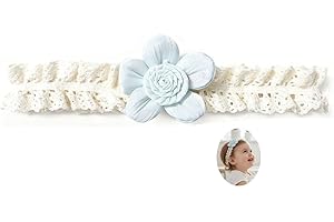Baby Flower Headbands Soft Stretchy Infant Floral Headbands Baby Girl Hair Accessories for Newborn Infant Toddler Girls (Ligh