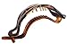 Parcelona Honey Comb Tortoise Shell Brown No Metal Ponytail Holder Hair Clip Barrette for Thick Hair