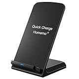 Fast Wireless Charger Stand Pad for iPhone 8/8 Plus,iPhone X/Xs Max/XR,Galaxy S9/S9+, S8/S8 Plus,Note 9 8 5,S7/S7 Edge,S6/S6 Edge/S6 Active,Nexus 6/5/4[Black]
