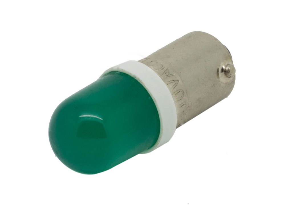 Pack of 2 24V AC/DC Blue LED Miniature BA9s 9mm Base