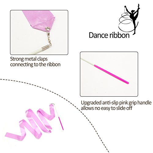 image for PAMASE 16 Packs Kids Dancing Gymnastics Ribbons - 6'6