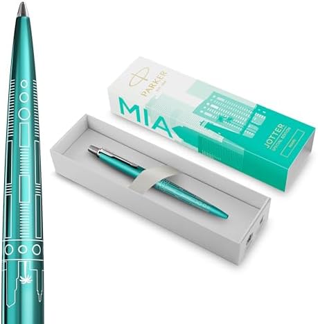 Jotter Kugelschreiber | Special Edition | Miami-Türkis mit Chrome-Zierteilen | Mittlere Spitze | Blaue Tinte | Geschenkbox