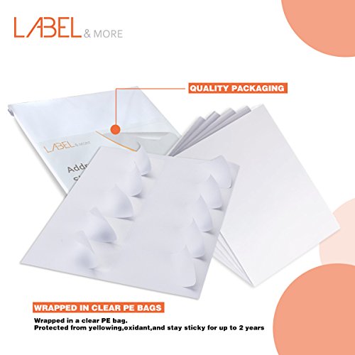 2x4 Labels Compatible With Inkjet and Laser Printers 10 Up Labels 2x4 inch Shipping and Address White Mailing Labels Work for UPS USPS FEDEX FBA SKU[100 Sheets 1000 Labels] LABEL&MORE - Thumbnail 5