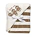 Baby Starters Sock Monkey Striped Blanket, Tan
