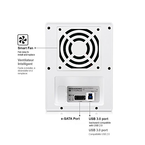 Mediasonic PROBOX 4 Bay 3.5 SATA Hard Drive Enclosure USB 3.0 & eSATA