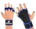 Padded weight lifting gloves guantes para gym hombre fingerless gloves for women exercise workout gear men men gym gloves gloves workout men gloves gym women womens workout (Royal Blue, Large)