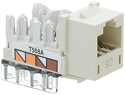 Hubbell Hxj6ow25 Xcelerator Series Rj Jack Cat6 8 Position Universal 586a B Wiring Office White Pack Of 25 Electronics Cable Connectors Amazon Com Industrial Scientific