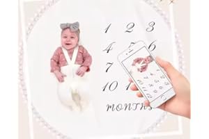 GENERIC Flannel Round Rug Play Mat Large Growing Newborn Unisex Circle Monthly Baby Milestone Blanket