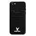 Monca Phone Wallet Stick on, Phone Card Holder for Back of Phone Stick On Sticky Adhesive Attachment iPhone Wallet & iPhone Credit Card Holder (Black)