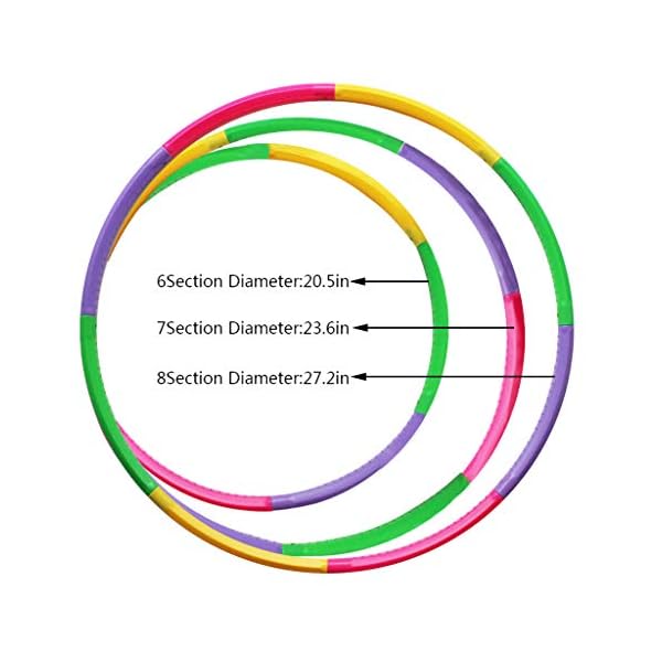 Jmkcoz Kids Hoola Hoop Professional Hoola Hoop Detachable Weighted Size