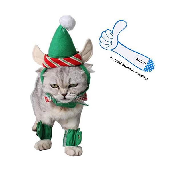 Best Cute Cat Christmas Costume Green Elf Outfit sep20 Catnias