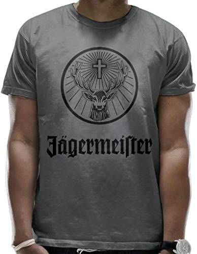 JoreDeek Jagermeister Logo Fashion T-Shirt Tee Tops for Men's DeepHeather