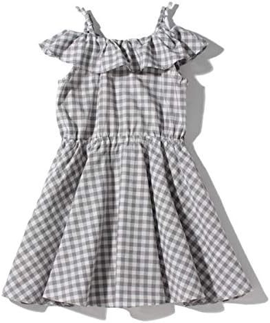 Amazon サンカンシオン キッズ 3can4on Kids ギンガムチェックワンピース グレー 212 14 140cm ワンピース チュニック 通販