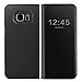 AICase Galaxy S7 Edge Case, Luxury Translucent View Window Sleep/Wake Up Function Cover Mirror Screen Flip Electroplate Plating Stand Full Body Protective Case for Samsung Galaxy S7 Edge (Black)
