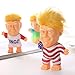 RACODA Donald Trump 2020 Election Collect Modle Long Hair Troll Doll 4pcs DIY Wearing Suit Flag Clothes Doll