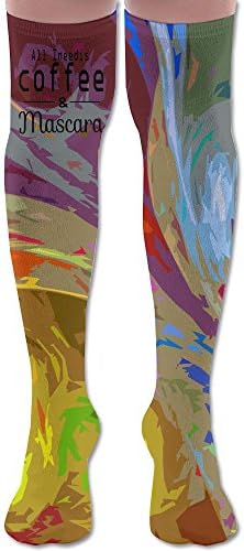 All I Need Is Coffee &amp; Mascara Tube Dresses Over The Knee Thigh High Stockings Cosplay Socks