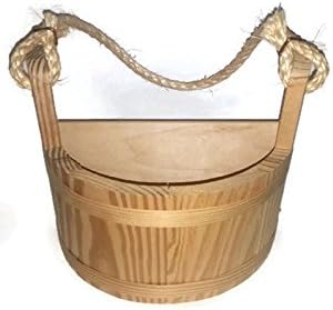 Wooden Rustic Well Bucket Wall Decoration-Unfinished