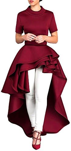 Women's Maxi Long Dress,LANSKIRT Sales! Ladies High Low Peplum Bodycon Evening Party Dress Casual Slim Fit Vintage Summer Floral Dress