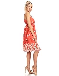 Ella es genial corto para mujer sin mangas verano vestido