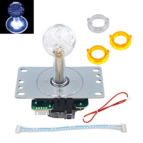 SJ@JX Arcade LED Joystick SANWA Style Fight Joystick LED Stick Retro LED Joy Circular Limiter Octagonal Limiter for Retro Pie Raspberry Pi MAME Jamma SANWA — image 1